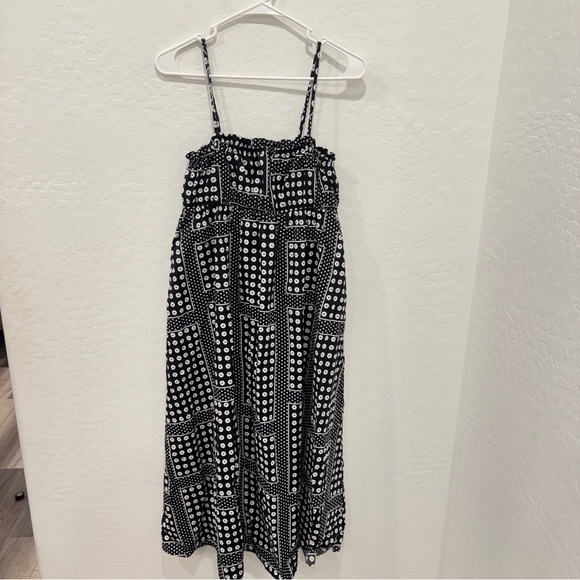 English Factory Dresses & Skirts - English Factory Audrey Midi Dress XS Black White Geometric Sundress Babydoll